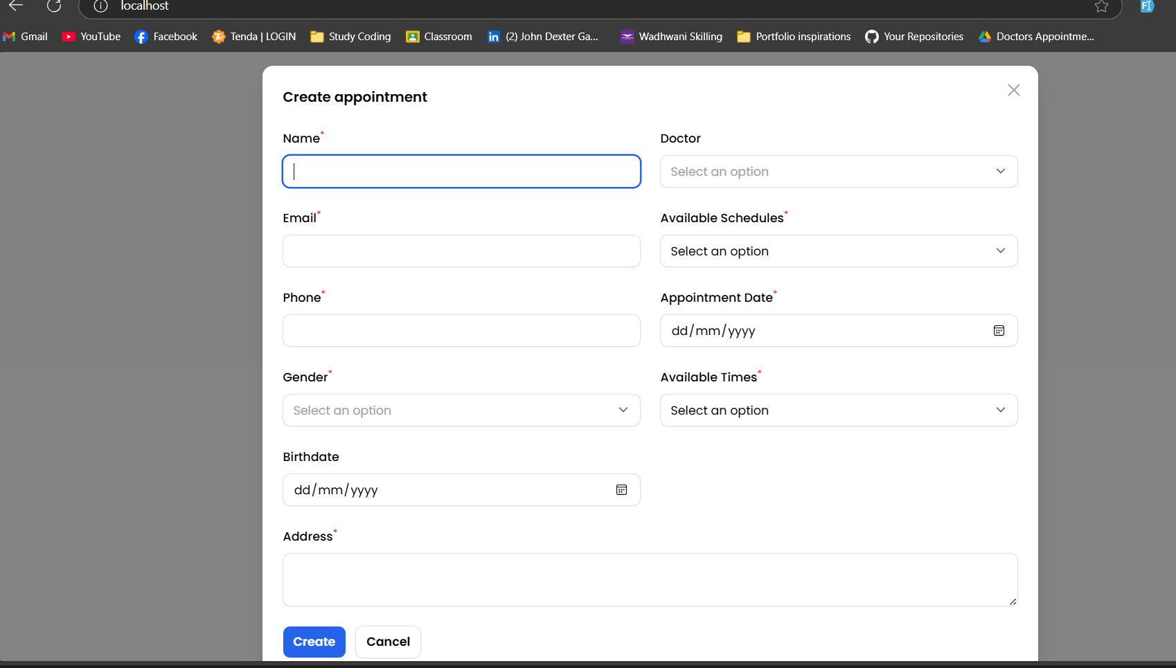 Doctors Appointment System